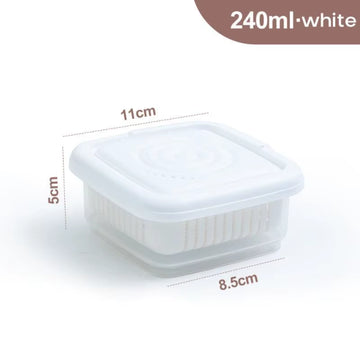 1Pc Kitchen Gadget Plastic Storage Box Fresh-Keeping Box Refrigerator Fruit Vegetable Drain Crisper Kitchen Storage Containers