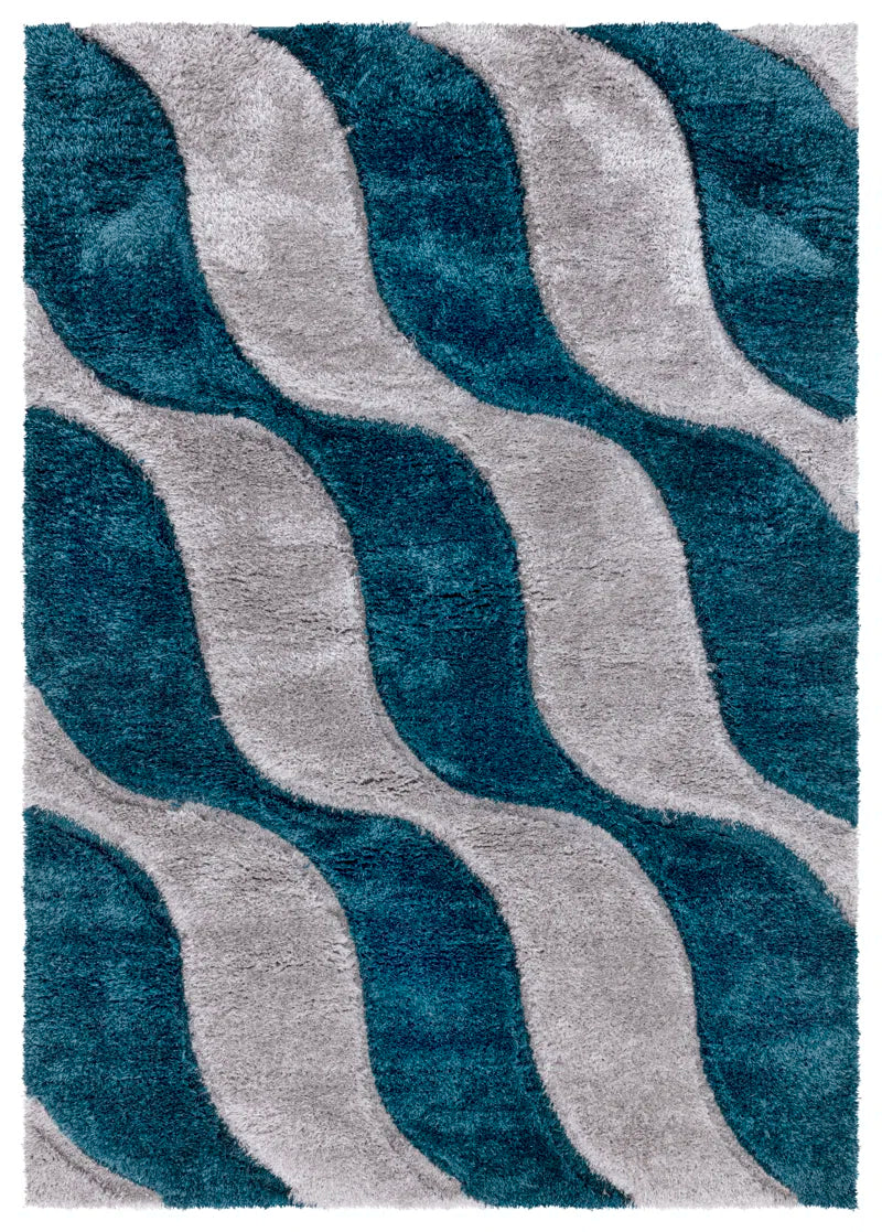 Adreena Geometric Machine Tufted Shag 60Cm X 110Cm Indoor / Outdoor Area Rug