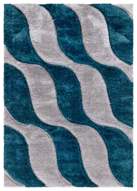 Adreena Geometric Machine Tufted Shag 60Cm X 110Cm Indoor / Outdoor Area Rug