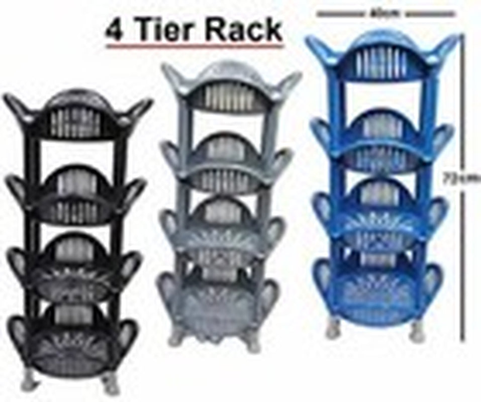 4 Tier Fruit Vegetable Rack Kitchen Pantry Storage Rack Kitchen Utility Garage