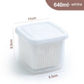 1Pc Kitchen Gadget Plastic Storage Box Fresh-Keeping Box Refrigerator Fruit Vegetable Drain Crisper Kitchen Storage Containers