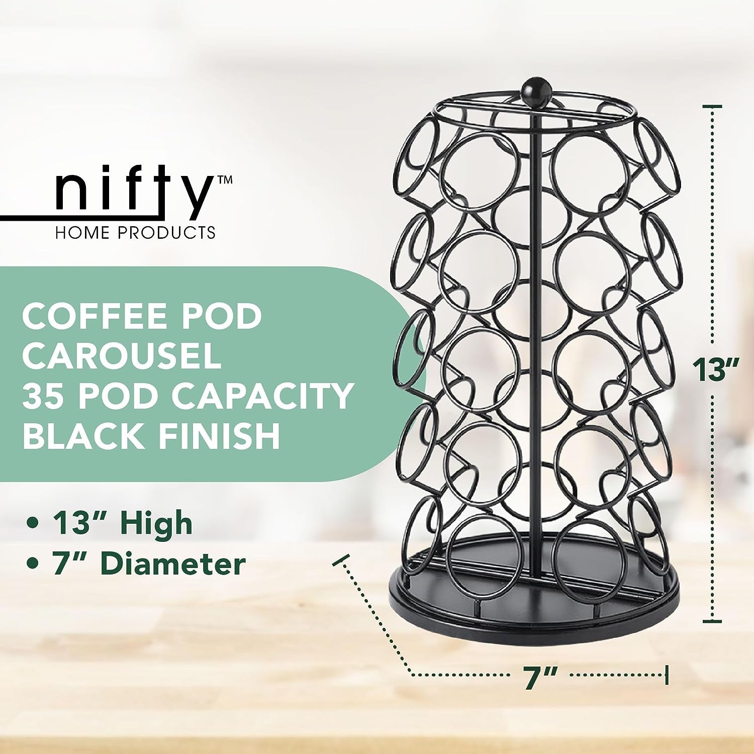 5771 35 Coffee Pod Carousel, Metal, Black