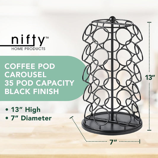 5771 35 Coffee Pod Carousel, Metal, Black