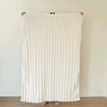 1Pc Throw Blanket for Bed - 250GSM Soft & Warm Fluffy Blanket, Decorative Striped Blankets for Winter Nap / Sleep