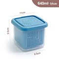 1Pc Kitchen Gadget Plastic Storage Box Fresh-Keeping Box Refrigerator Fruit Vegetable Drain Crisper Kitchen Storage Containers
